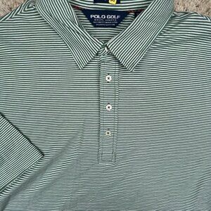 Polo Golf Ralph Lauren Polo Men’s Cotton Short Sleeve 2XL Green White Striped